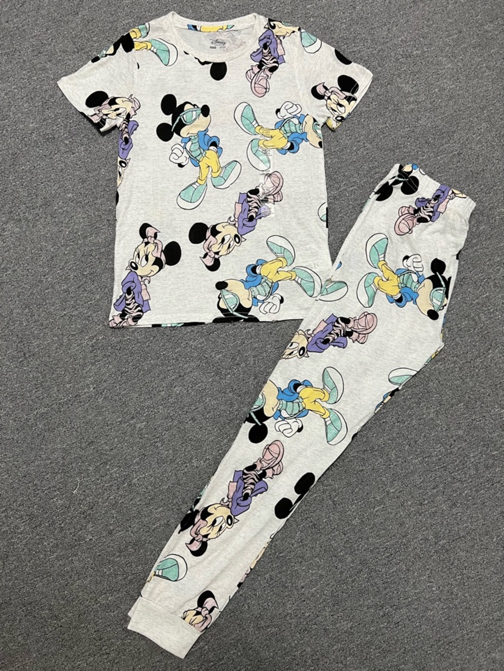 Delta Kids Disney Minnie & Mickey Light Gray Pajama Set